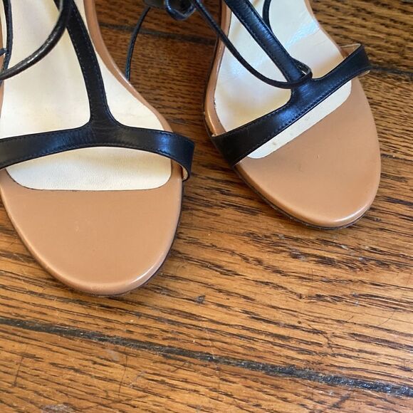 Francesco Russo high heel sandal beige and black size 35 - Picture 3 of 12